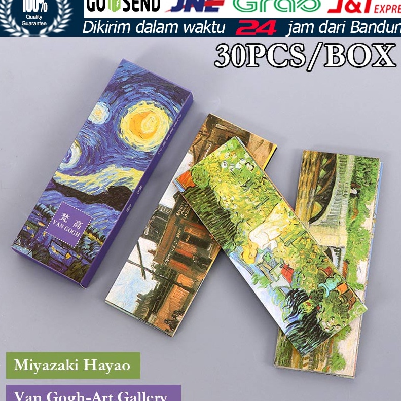 

Murah Banget 3PcsSet Desain Seni Gallery Paper Bookmark Set Desain Miyazaki Hayao Van Gogh Untuk Sekolah Kantor Hadiah Kenangan Yang Indah