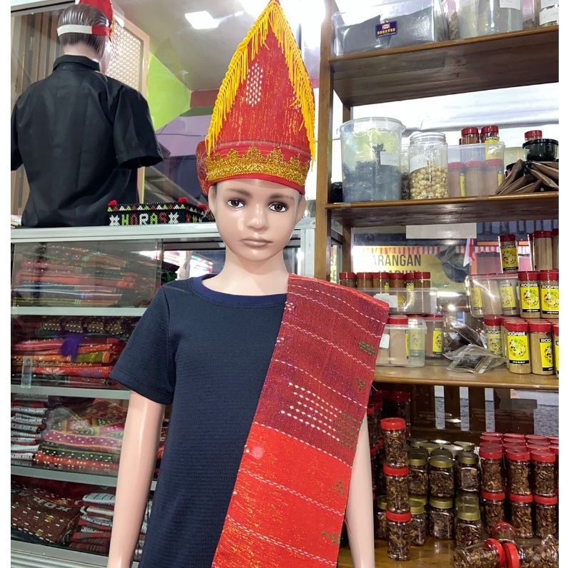 New Product  Paket 2 Anak LakiLaki  Sortopi  Selendang Batak  Pakaian Adat Batak  K E