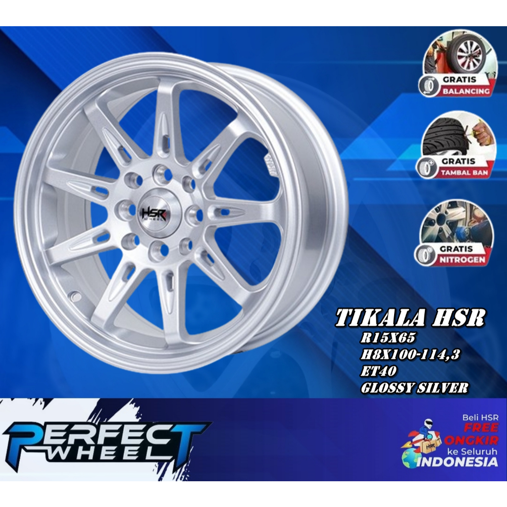 Velg Mobil Racing Hsr Tikala Ring 15 Untuk Fiesta March Xenia Panther