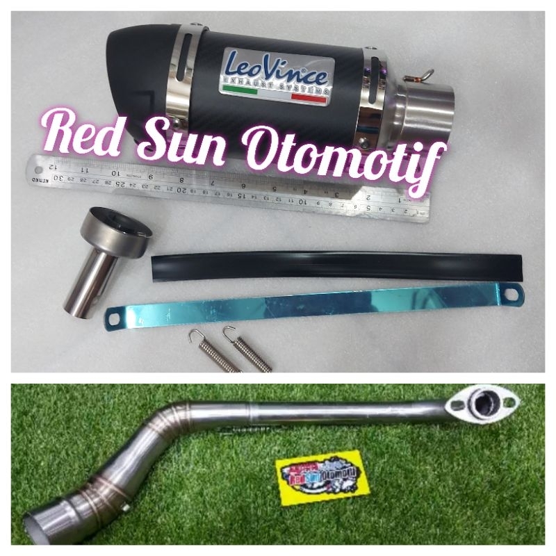 Full system knalpot impot Taiwan leovince corsa costa carbon kevlar Aerox Nmax Pcx Vario R15 Cb Cbr