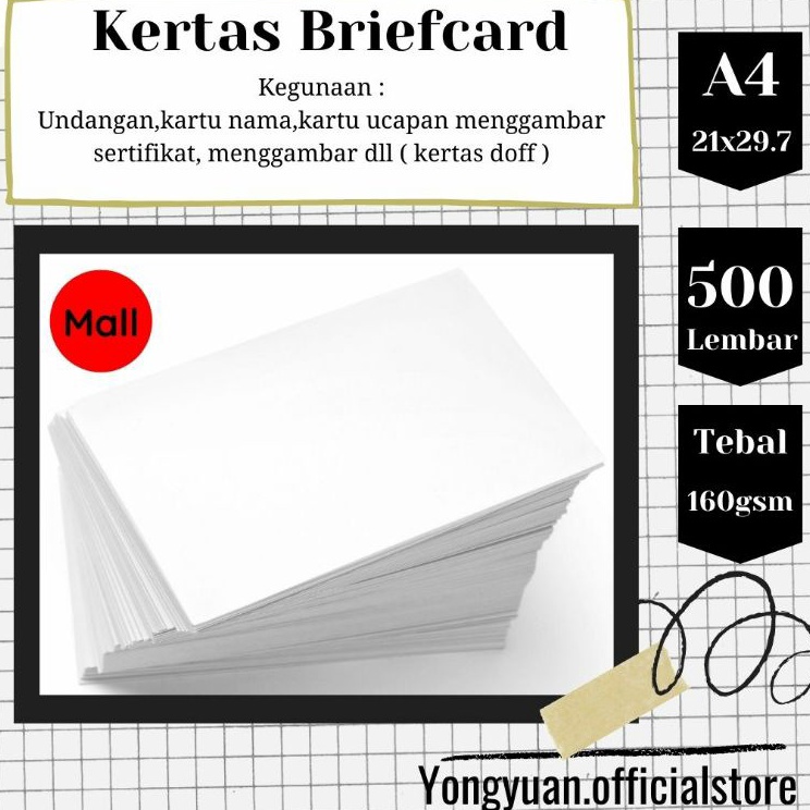 

Sale 5 lembar A4 Bc briefcard 16gsm