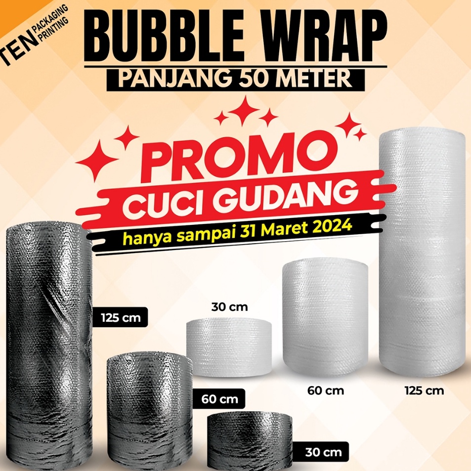 

Dijamin Terbaik Bubble Wrap Premium PROMO CUCI GUDANG Plastik Packing Online Shop Per Roll Ukuran 125cm x 5M 6cm x 5M 3cm x 5M Termurah