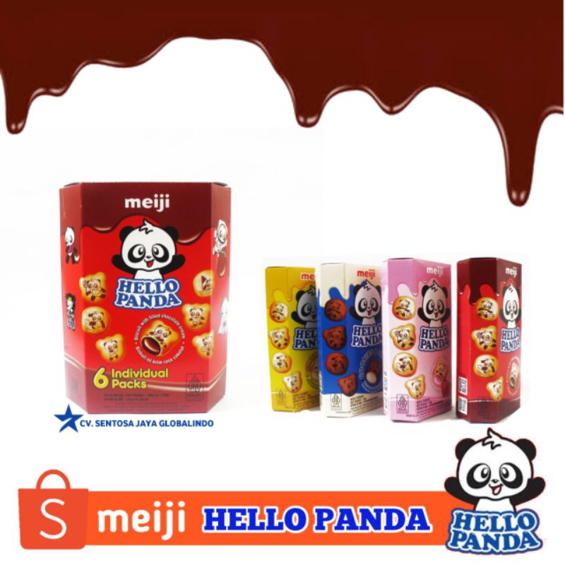 

Meiji Hello Panda Biscuit Isi Krim Varian Rasa