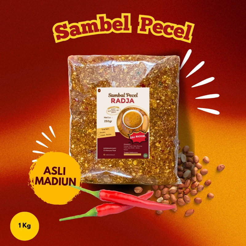 

[1Kg] Sambel Pecel Sangrai Radja Khas Madiun Bumbu Pecel Kacang Terlaris Asli Madiun - Sambel Pecel Madiun