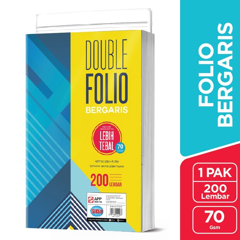 

Baru Puas SiDU Double Folio Bergaris 2 lembar 7 GSM