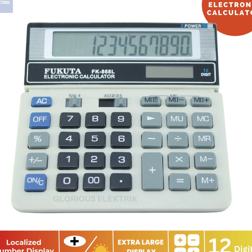 

Hadir Terjamin Kalkulator Calculator 12 Digit Large Display Dual Power FK868L