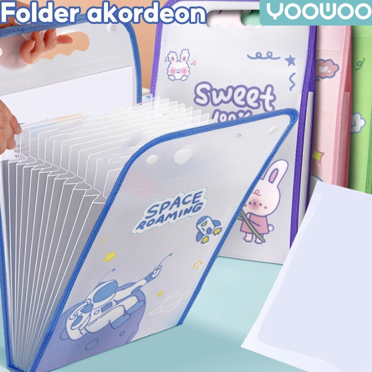 

Ready Surprise YooWoo File Organizer penyimpanan berkas folder portable tempat kertas ujian