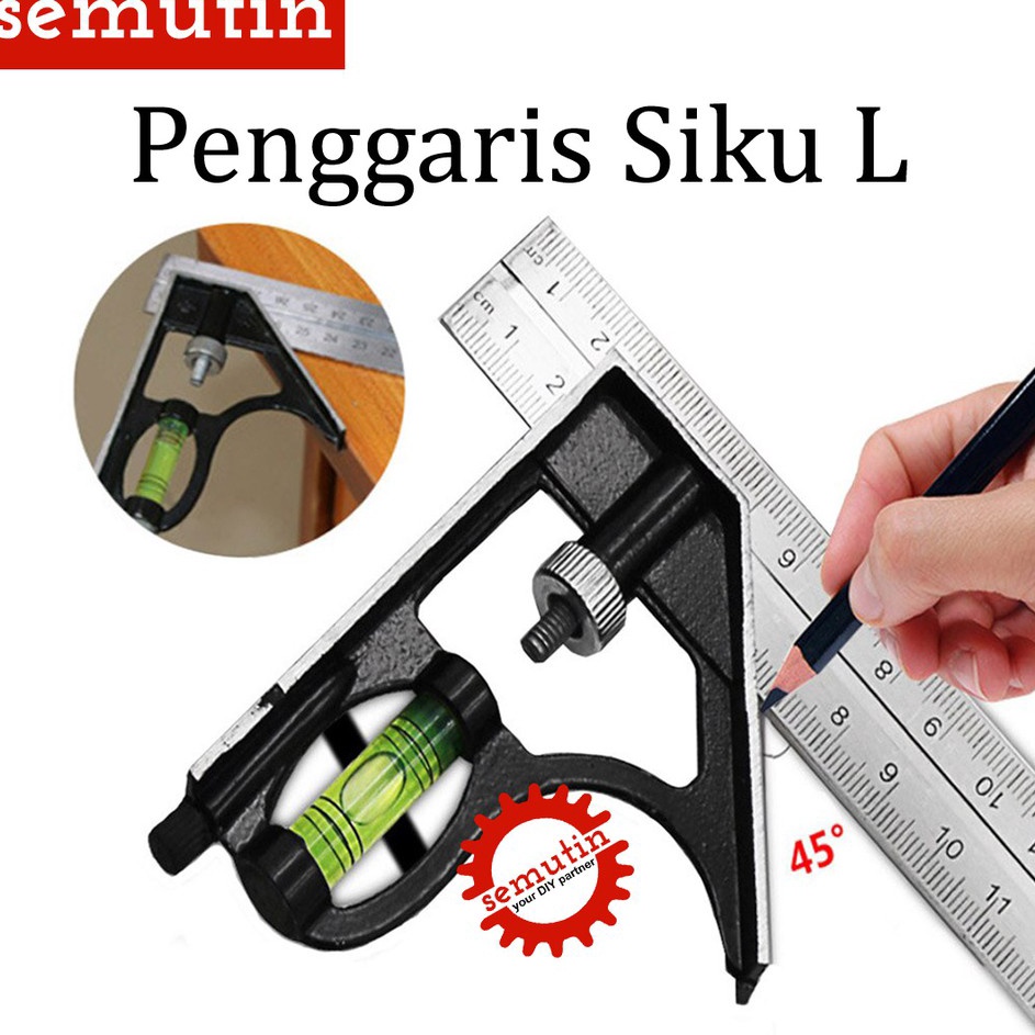 

High Quality Penggaris Siku L Waterpass Kombinasi Square Ruler