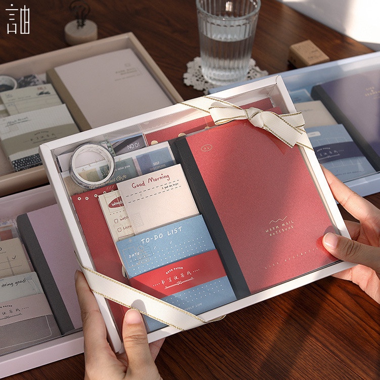 

Model Limited 155 Pcs A6 DIY Journal Set 11 in 1 Gift Box Paket Agenda Hadiah Murah Unik Journal Diary Paper PET Sticker Washi Tape Surat Envelope Vintage Scrapbook Kit Lengkap