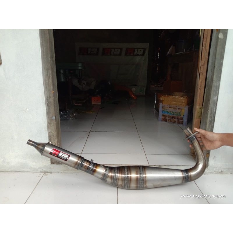 KNALPOT PNP SATRIA 2TAK HIU LUMBA KOLONG TELO V3V