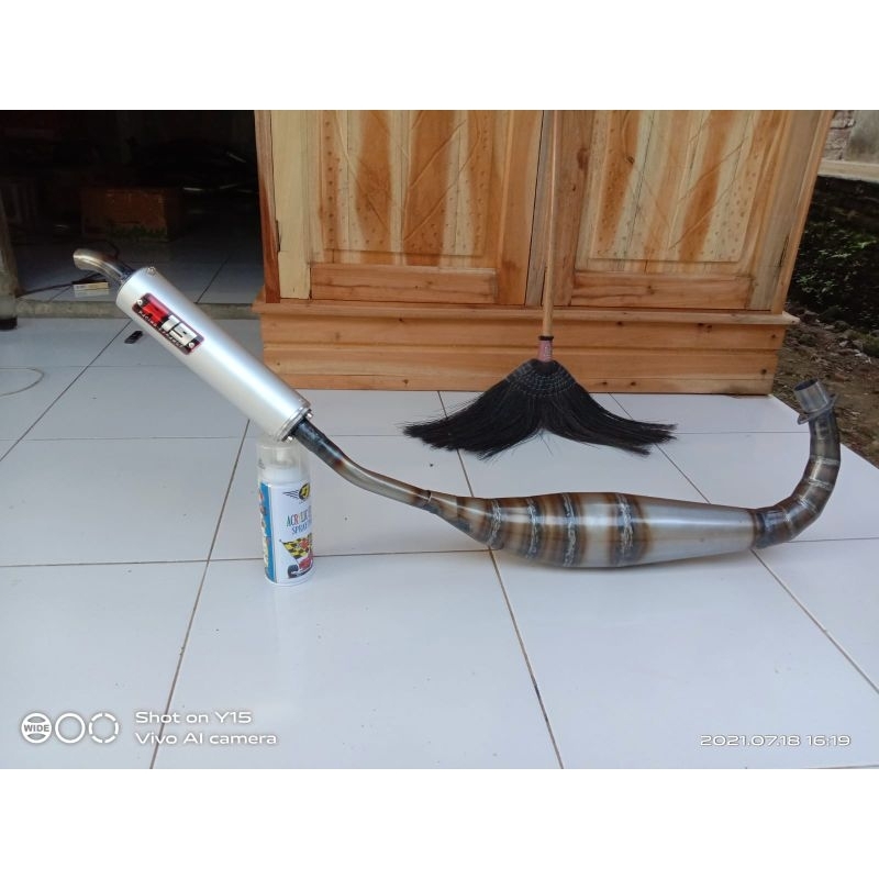 KNALPOT 2TAK SATRIA HIU LUMBA DLL ORIGINAL R19