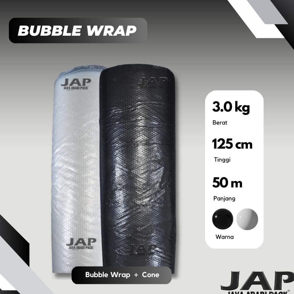 

Meroket Bubble Wrap Hitam 3 kg FULL 125cm x 5m GRADE B