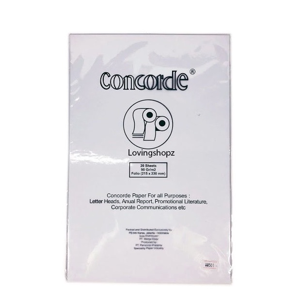 

Kes Concorde 9 gram ukuran F4 Folio