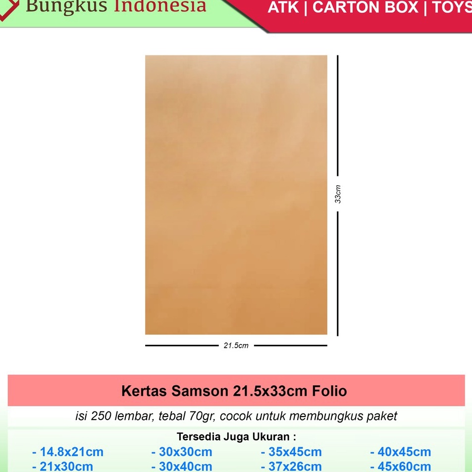 

Kes Samson F4 Folio 215x33cm