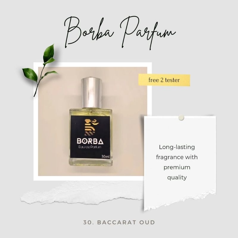 Parfum pria inspired by BACCARAT OUD Borba Parfume No. 30