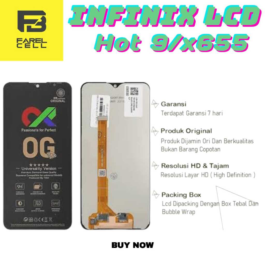 LCD TOUCHSCREEN INFINIX HOT 9 X655 - HOT 9 PRO - LCD INFINIX NOTE 7 LITE X656 - LCD TECNO