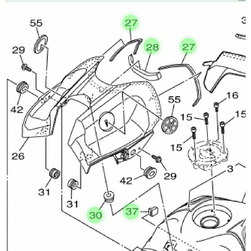 gromet ,collar dan damper yamaha vixion new nvl nva original yamaha
