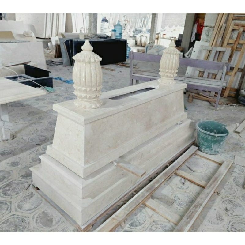 Kijing Makam Batu Marmer Nisan Model Ukir