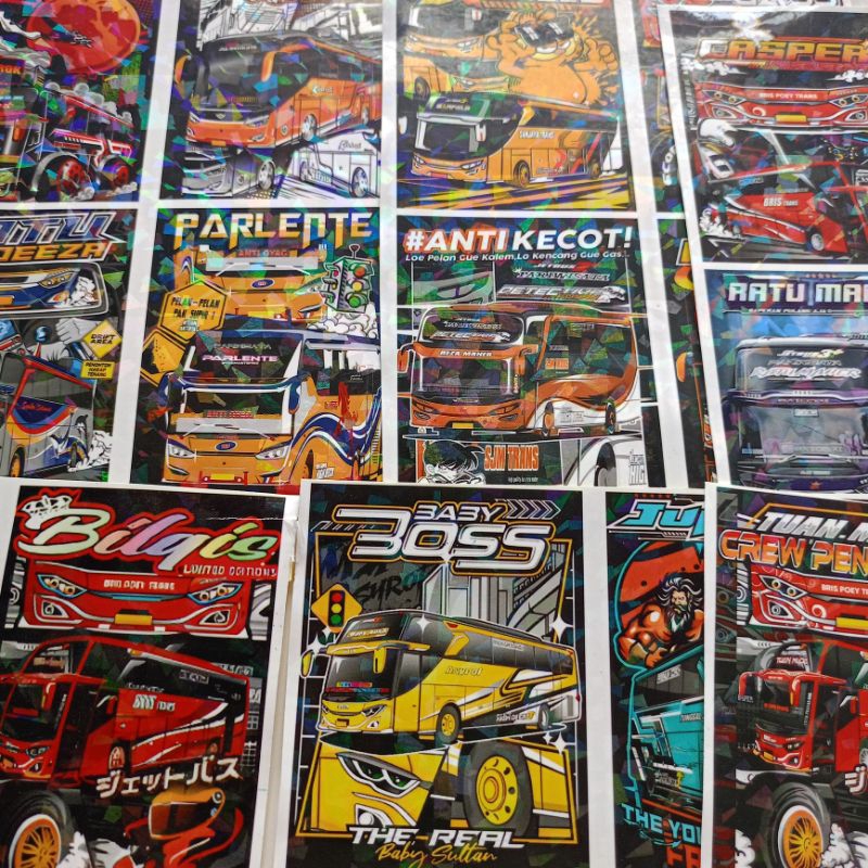 

setiker bus mania hologram kotak isi 30 pcs