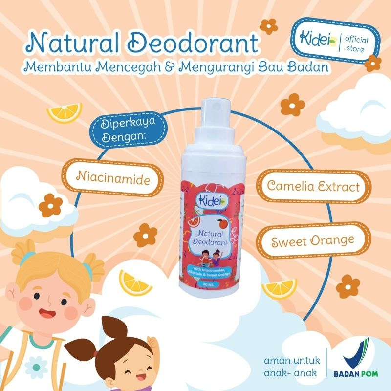Deodoran Anak Spray Tanpa TAWAS, Alkohol & Pewangi [BPOM]