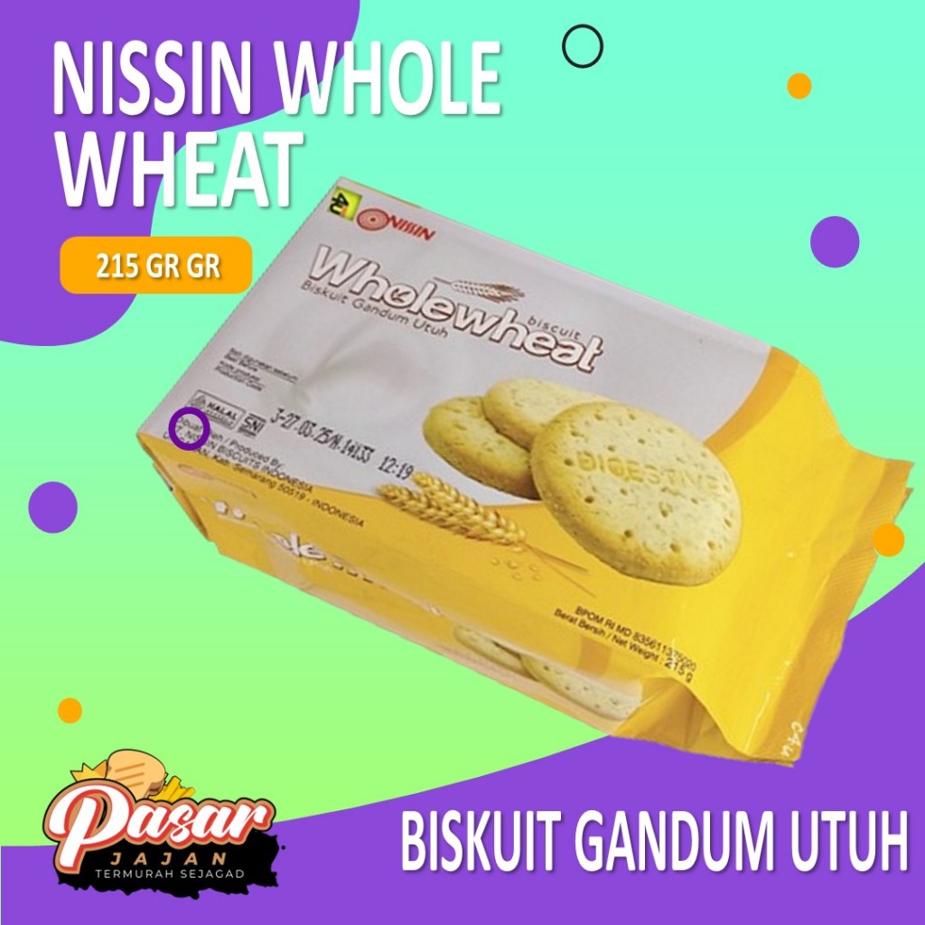 

Nissin Whole Wheat 215gr Biskuit Gandum Utuh