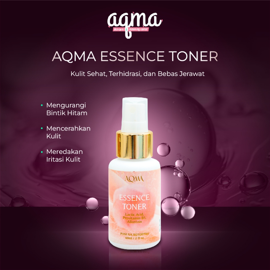 AQMA SKINCARE - Essence Toner / Toner Melembapkan & Mencerahkan / Lactic Acid / Allantoin / Camphor 