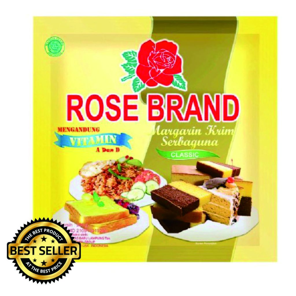 

MARGARINE ROSE BRAND 200 GR MENTEGA SERBA GUNA/MARGARIN SACHETROSE BRAND 200 GR/MENTEGA CLASSIC