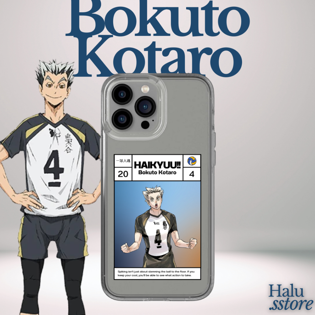 Case HP Custom Haikyuu Bokuto Kotaro | Bisa Ganti Karakter / Anime Lain