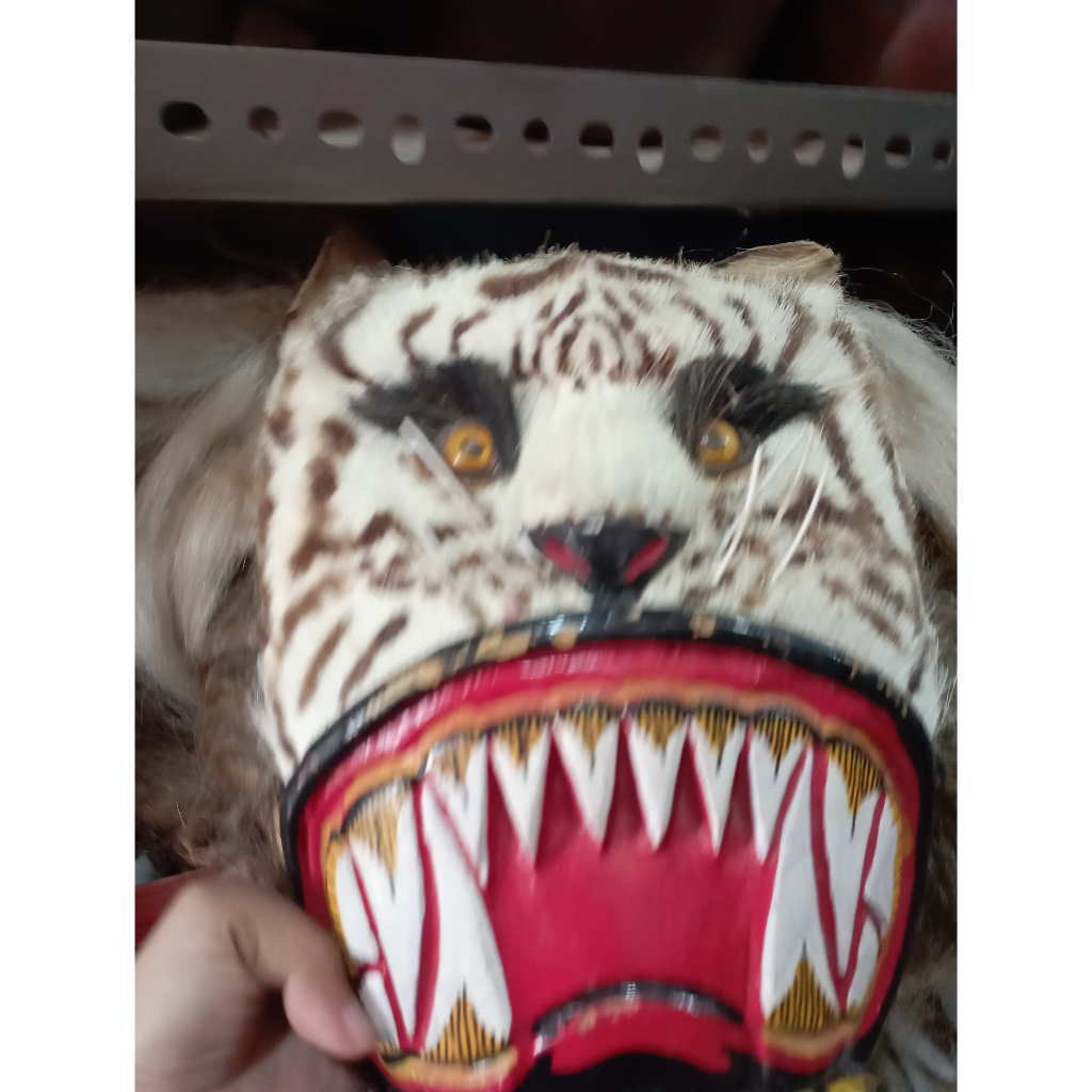 Topeng BARONGAN Macan BARONG Bagus RAMBUT Ori Bulu Wajah SINTESIS