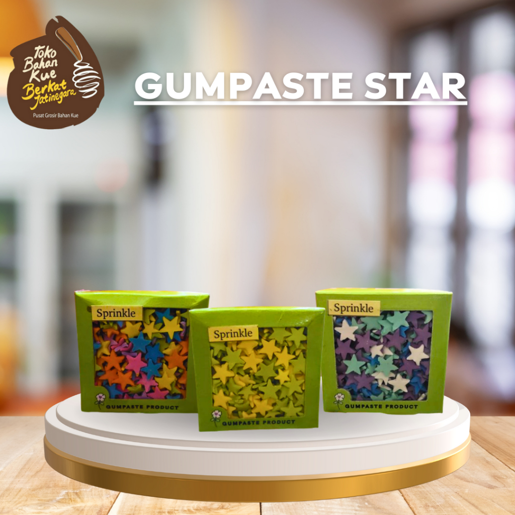 

GUMPASTE STAR / PERMEN HIASAN KUE / HIASAN KUE / SPRINKLE KUE