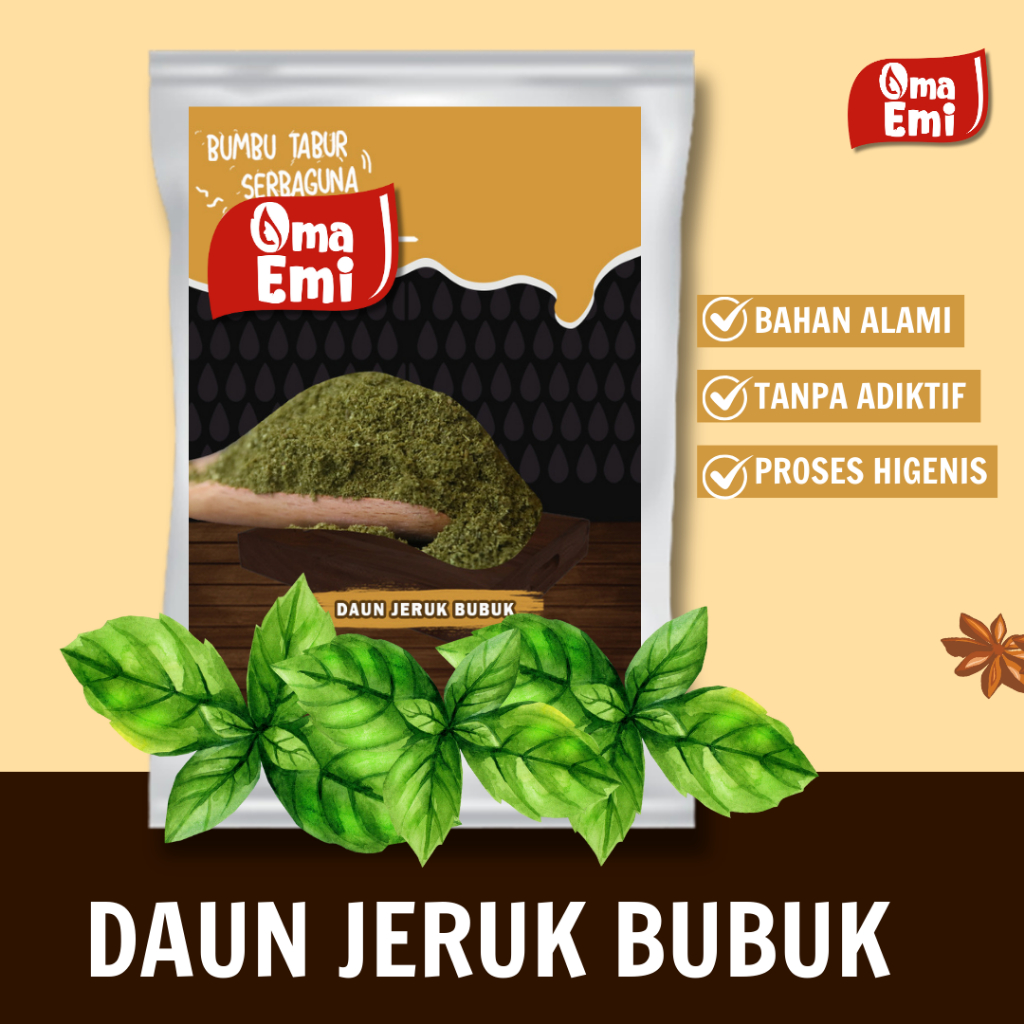 

BUMBU TABUR DAUN JERUK (BUBUK) 1 KG