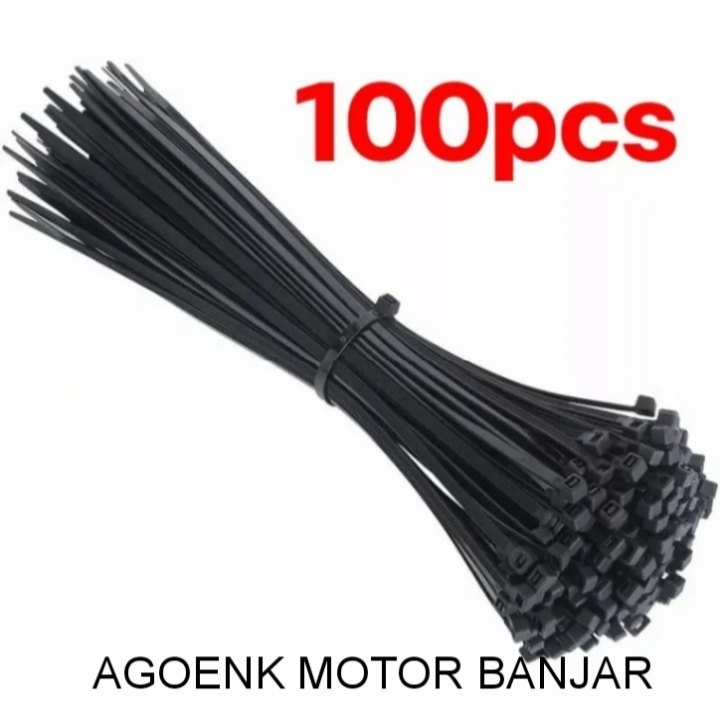 

AGOENK MOTOR Cable Ties Kabel Ties Kabel Tis 15cm Hitam Isi 100 pcs