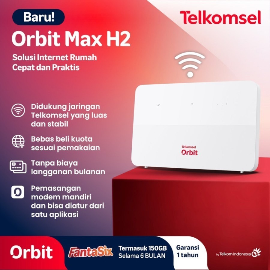 Telkomsel Orbit MAX H2 B636 4G Home Router Modem Huawei Free Kuota