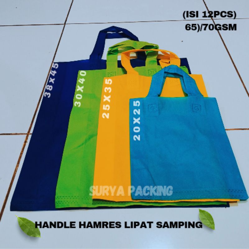 

sUHe Goodiebag sUPeR hEMaT Hendle hampres Lipat samping 38x45 isi 12pcs