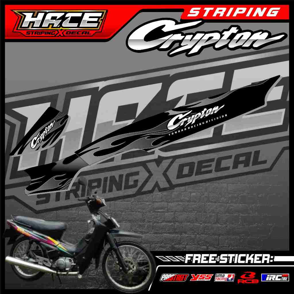 556 STRIPING STICKER YAMAHA CRYPTON - STRIPING STICKER YAMAHA CRYPTON SIMPLE GRAFIK