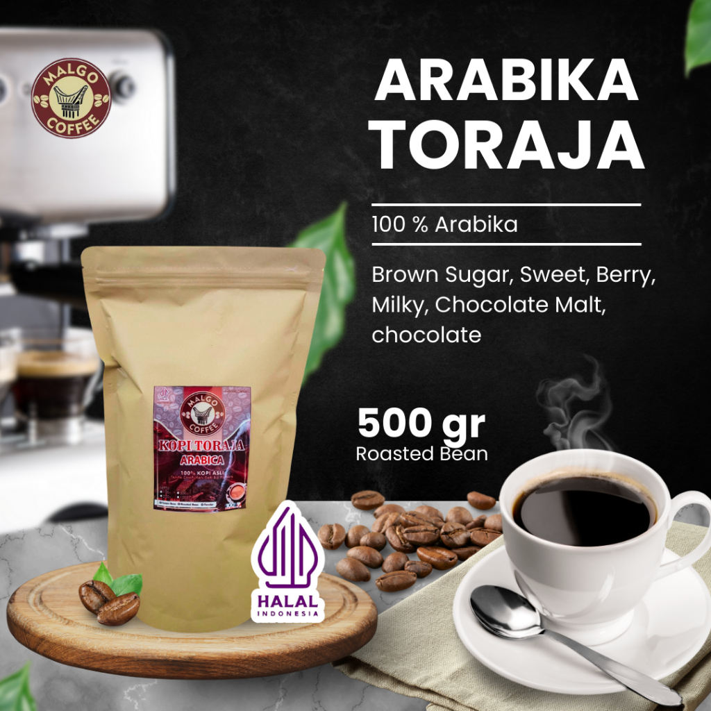 

PREMIUM-ARABICA TORAJA-ROASTED BEAN 500 GRAM ( KOPI SANGRAI )