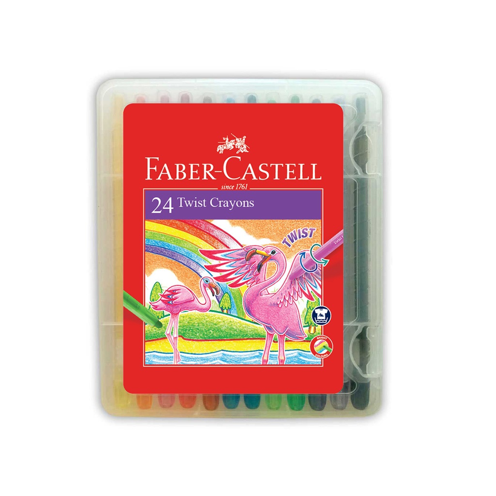 

FABER CASTELL 24 TWIST CRAYONS / CRAYON PUTAR FABER CASTELL 24 WARNA