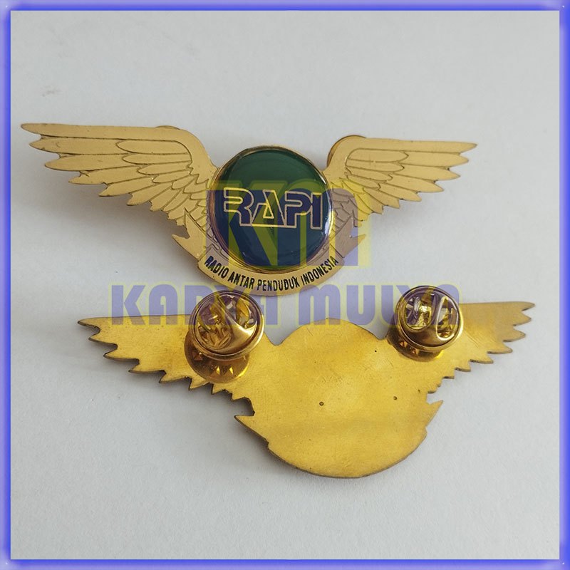 Wing Logo RAPI Pin Wing RAPI -  Lencana Logo Radio Antar Penduduk Bahan Logam - Karya Mulya