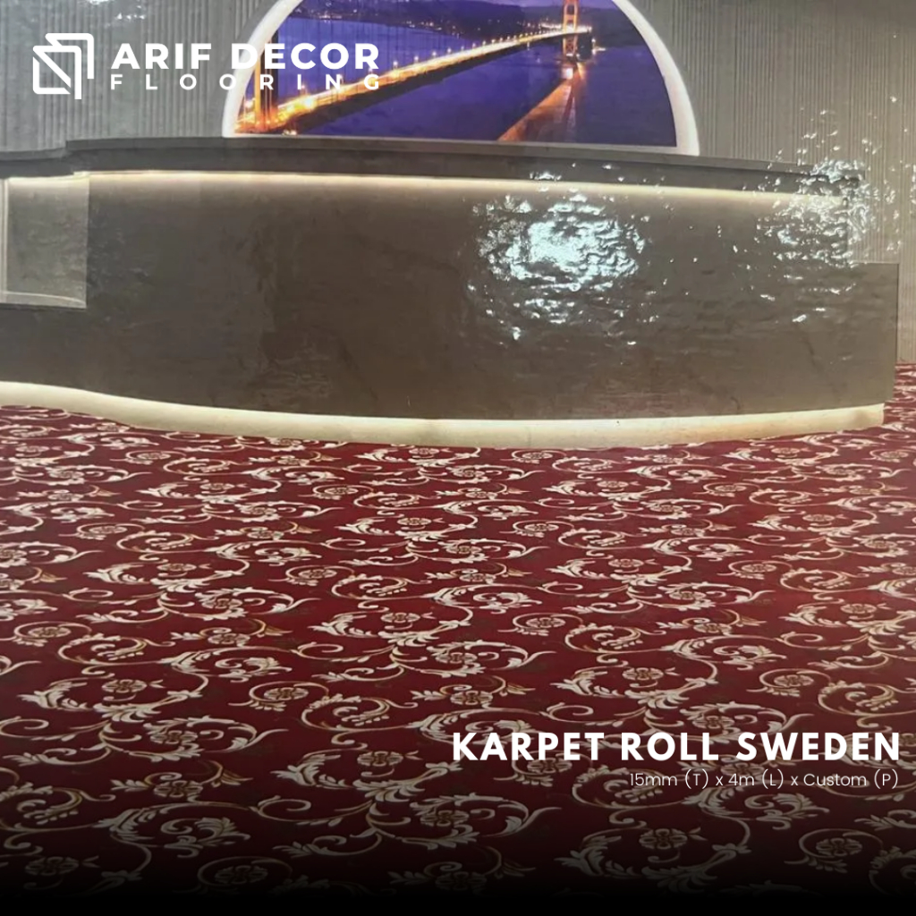 Karpet Roll Lantai SWEDEN tebal 15mm Karpet Studio / Karpet Hotel / Karpet Kantor
