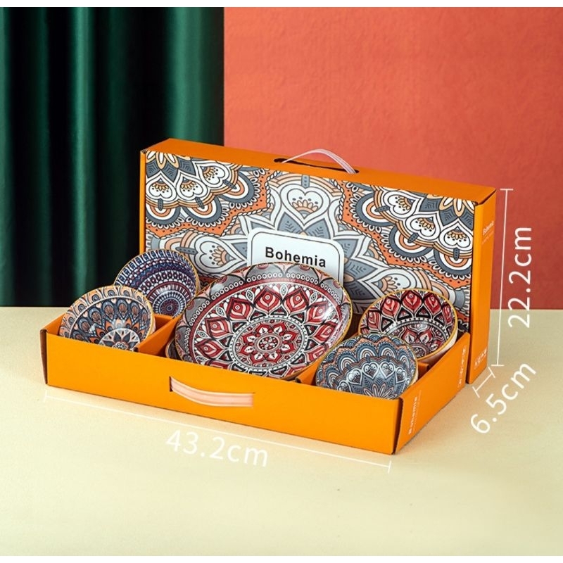 

✨️BISA INSTANT [ GARANSI PECAH ] / HAMPERS / PARCEL motif turki bohemian / HAMPERS WEDDING / hadiah kawinan hadiah nikah hampers nikah Parcel / Gift Set / Gift Box Bohemian / Mangkuk Motif Turki / Wedding Gift [niyaniya.store]