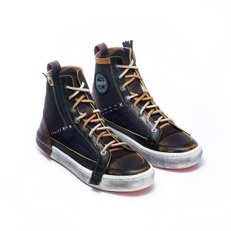Sepatu Sneakers Kulit Pria Exodos57 - Galan Dirty Brown
