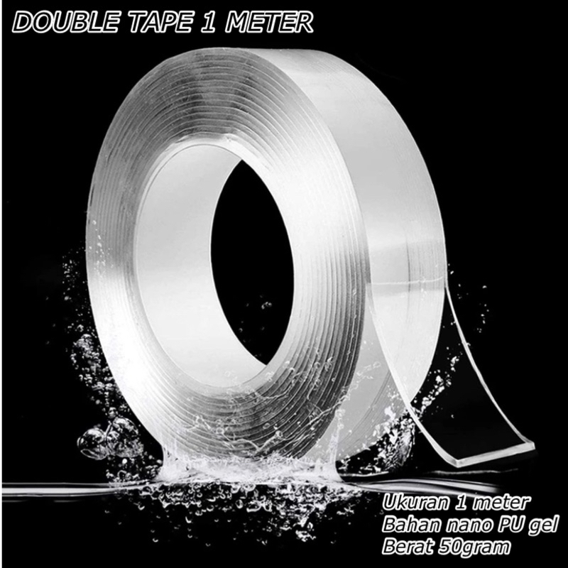 

DOUBLE TAPE 10 METER DAN 5 METER DAN 3 METER DAN 1 METER || DOUBLE TAPE NANO || ISOLASI 2 SISI || SOLASI TEMPEL