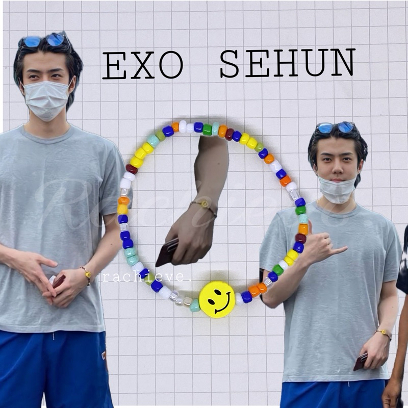 GELANG MANIK EXO CHANYEOL SEHUN SUHO || BEADED BRACELET KPOP KOREA