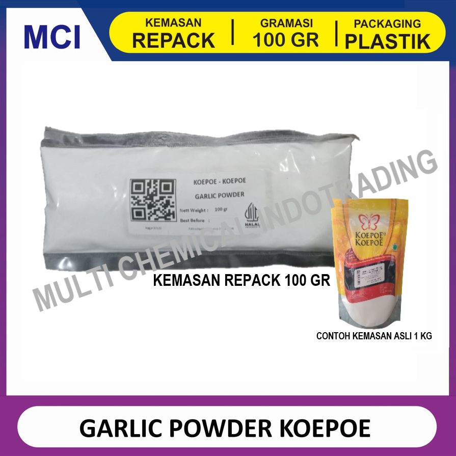

GARLIC POWDER KOEPOE. KUPU BAWANG PUTIH BUBUK. FOOD GRADE. | 100 gr