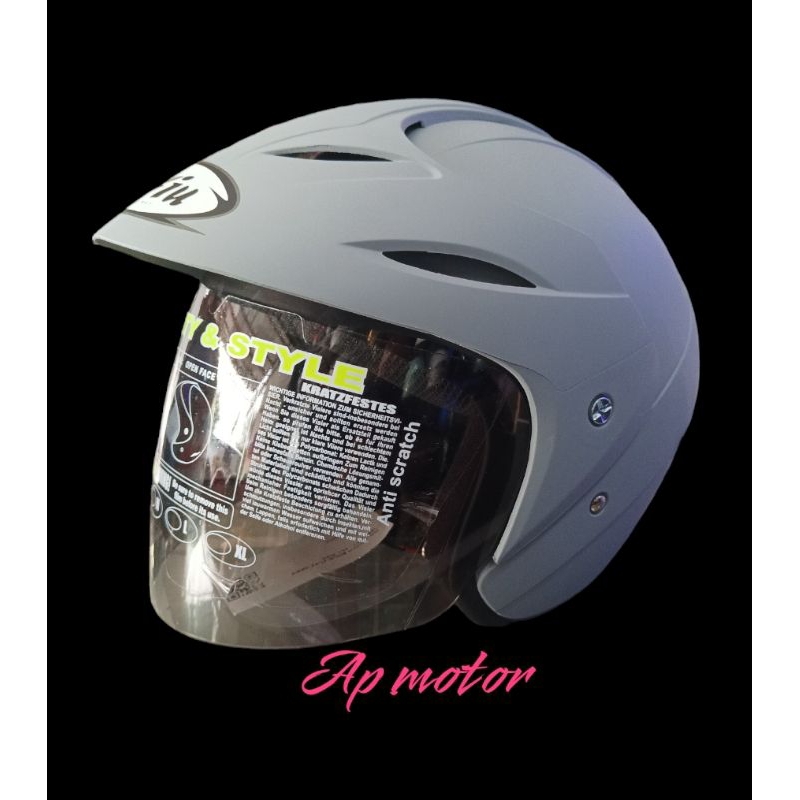 HELM HIU NICO R SOLID POLOS HELM HIU HALF FACE HELM HIU HELM SETENGAH