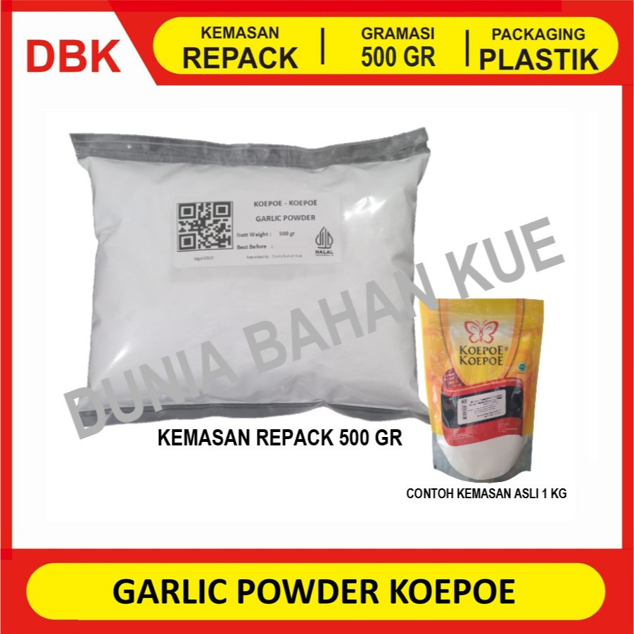 

GARLIC POWDER KOEPOE - 500 GR / KUPU BAWANG PUTIH BUBUK. FOOD GRADE