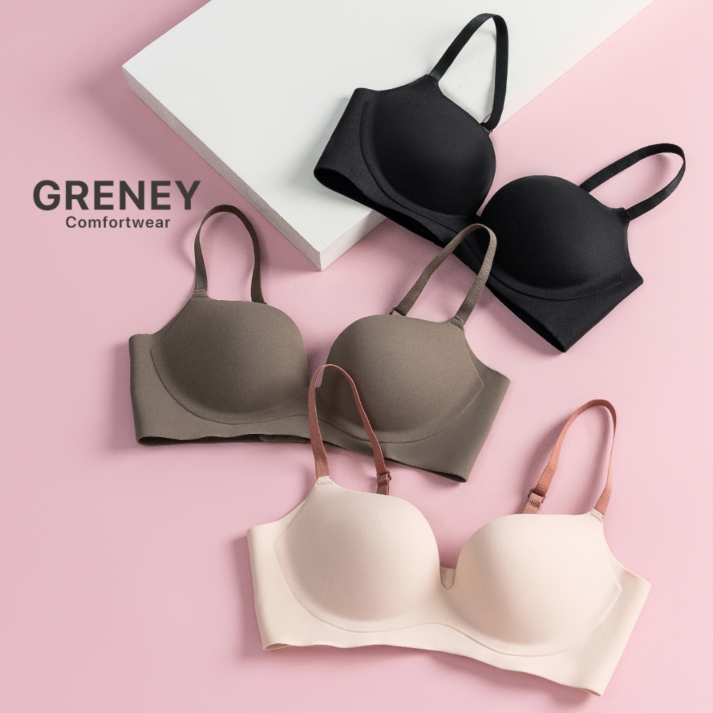 GRENEY-Gbras-Bra One Piece Warna Kombinasi Tanpa Kawat Warna Sport Push Up -89616