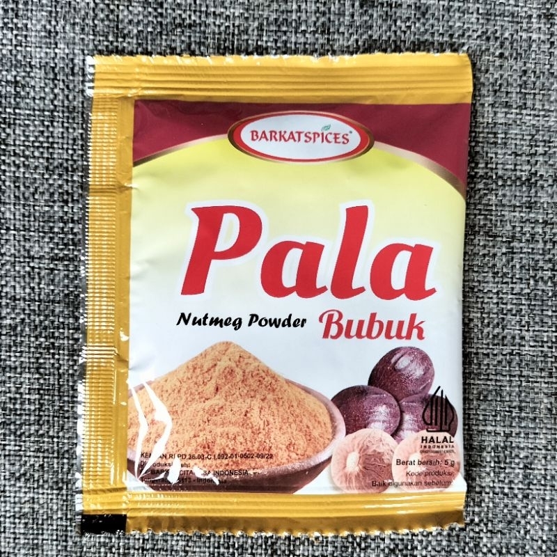 

Bumbu PALA Bubuk 5gr Barkat Padang asli khas Minang