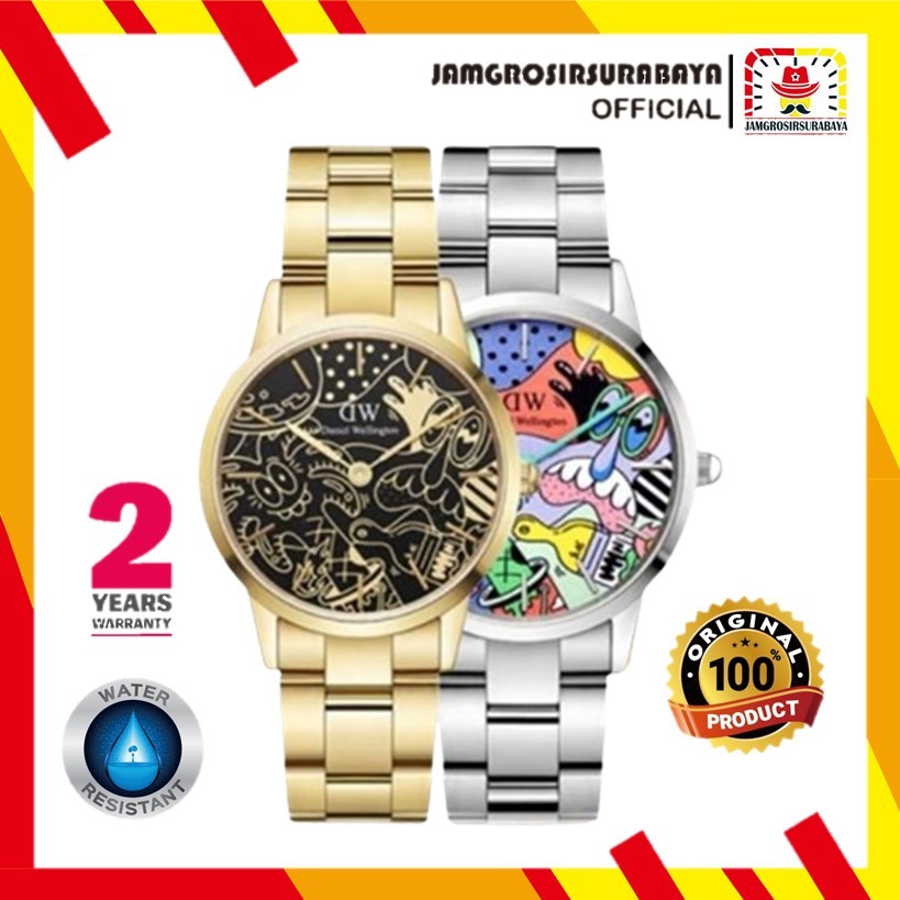 PROMO Jam Tangan Unisex DW DW00501516 / DW00501518 DW × STEVEN HARRINGTON Stainless Steel Strap Orig