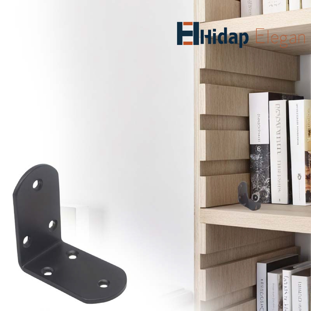 Plat Siku L Besi Penahan/Pemecah Masalah Konektor Sudut Plat Bracket Siku L